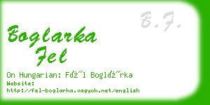 boglarka fel business card